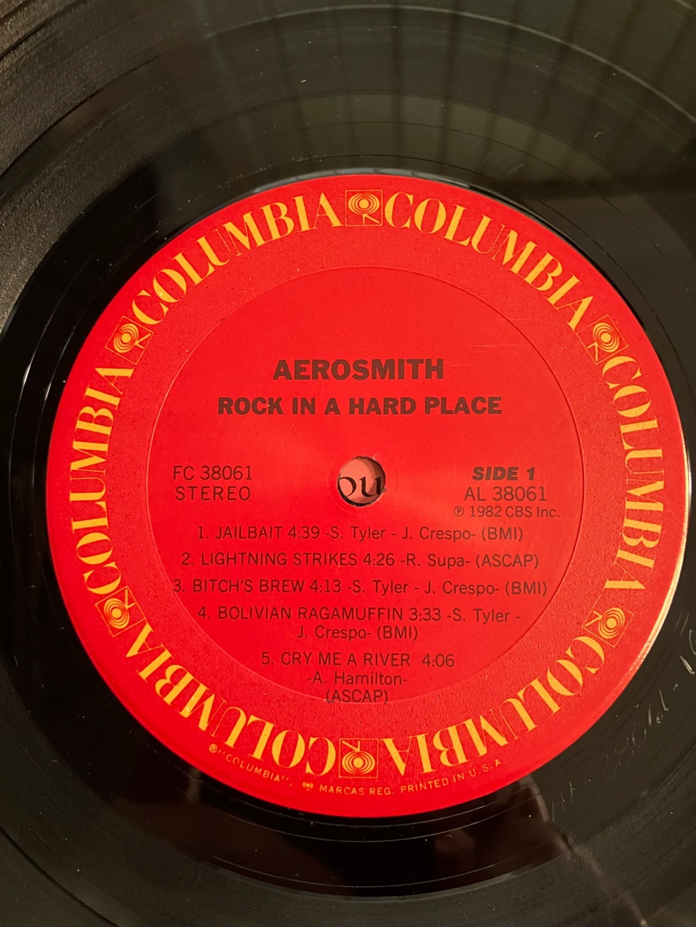 Vintage 1982 Aerosmith “Rock In A Hard Place” #FC 38061 Columbia First Pressing - Picture 7 of 9